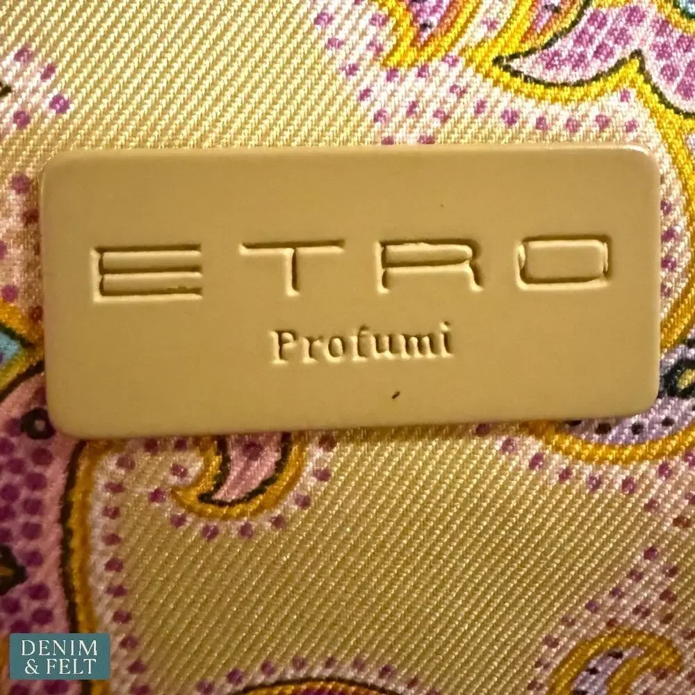 Etro Paisley Mini Zip Pouch Cosmetic‎ Bag Boho Festival Y2K Luxe Travel Designer